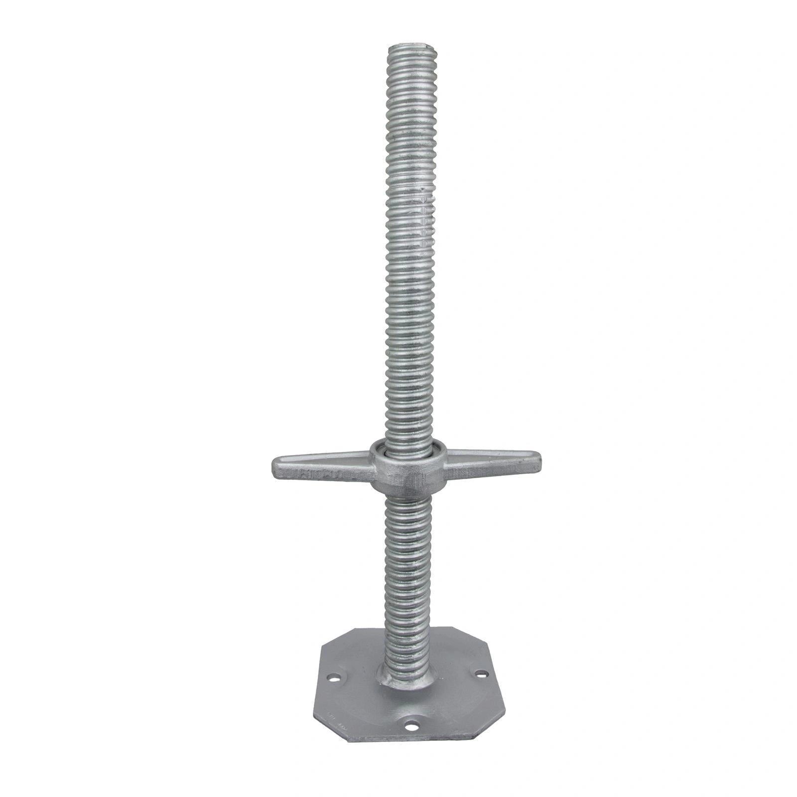 Scaffold Adjustable Leveling Galvanized Screw Solid Stem with Base Plate Swivel Screw Jack