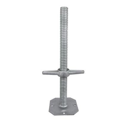 Scaffold Adjustable Leveling Galvanized Screw Solid Stem with Base Plate Swivel Screw Jack