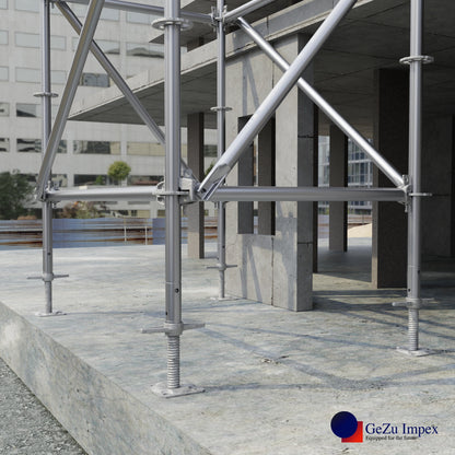 Scaffold Adjustable Leveling Galvanized Screw Solid Stem with Base Plate Swivel Screw Jack