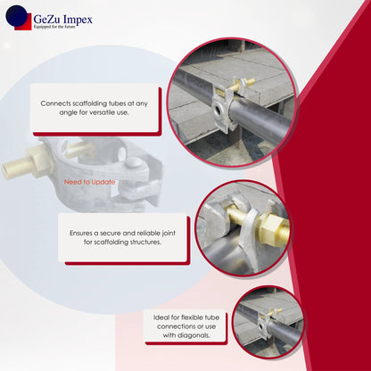 Scaffolding Clamps Swivel Double Scaffold Fitting Coupler Pipe Forged Single Couplers 