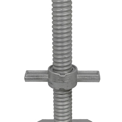 Scaffold Adjustable Leveling Galvanized Screw Solid Stem with Base Plate Swivel Jack